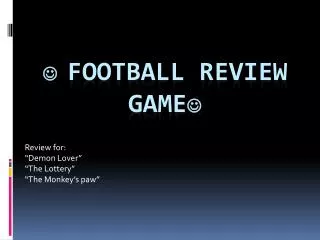  Football Review Game 