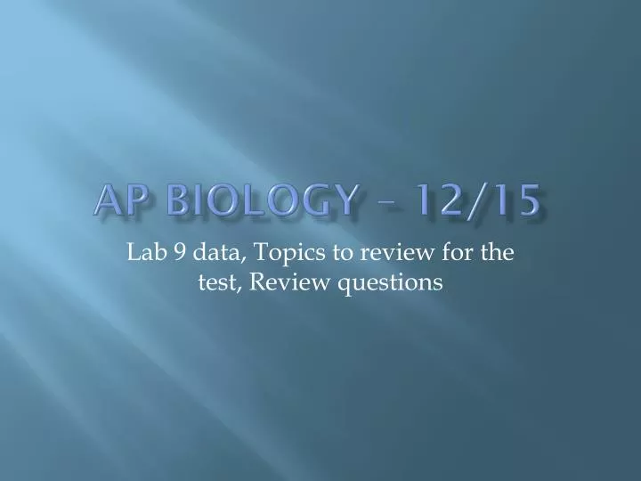 ap biology 12 15