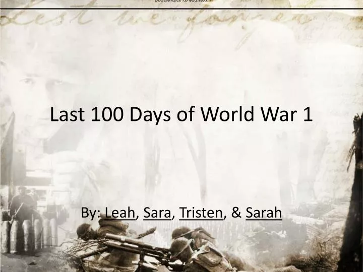 last 100 days of world war 1