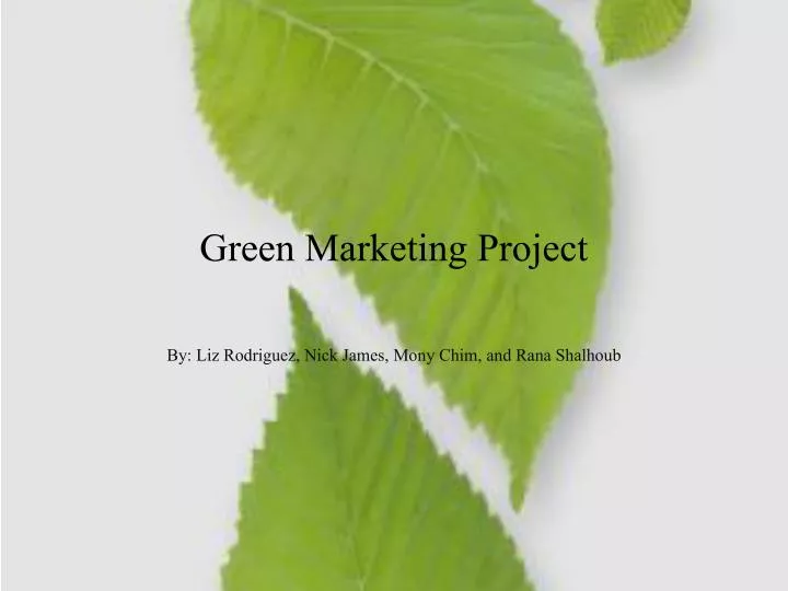 green marketing project
