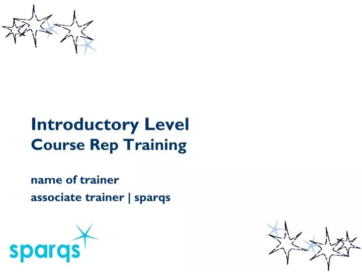 introductory level course rep training