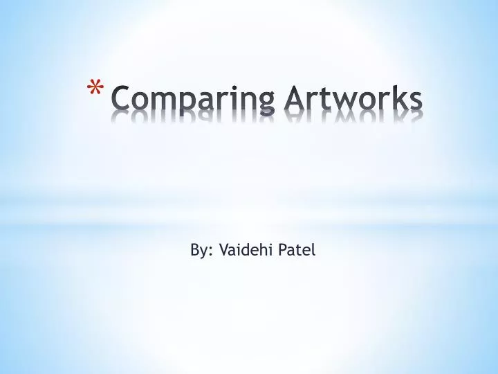 comparing artworks