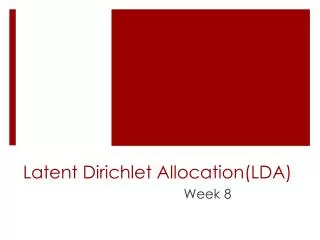 Latent Dirichlet Allocation( LDA)