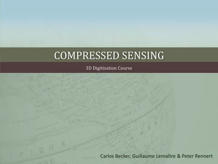 compressed sensing