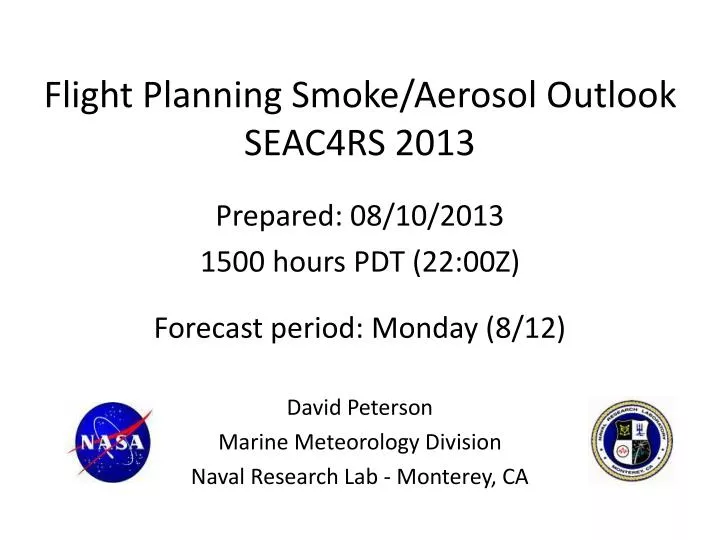flight planning smoke aerosol outlook seac4rs 2013