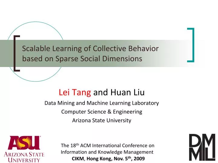 scalable learning of collective behavior based on sparse social dimensions
