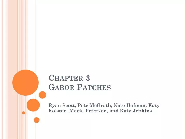 chapter 3 gabor patches