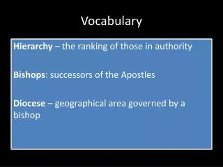 Vocabulary