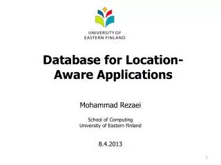 Database for Location -Aware Applications