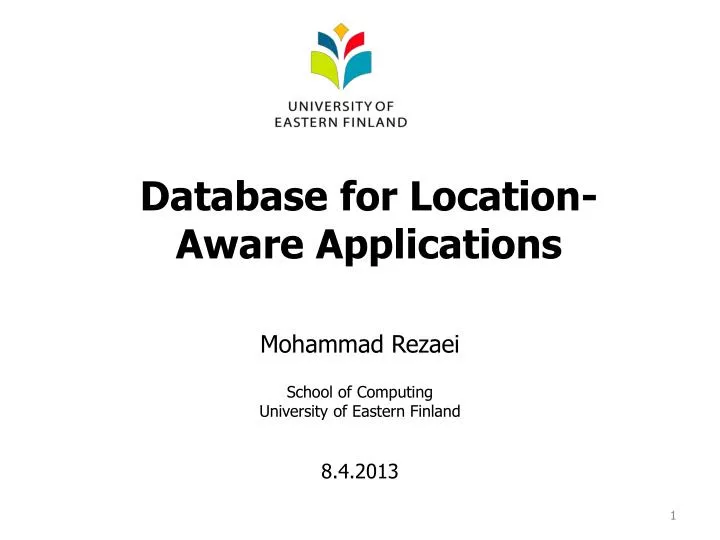 database for location aware applications