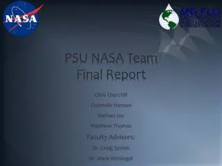 PSU NASA Team Final Report