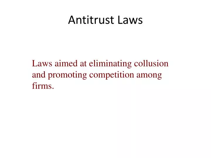 antitrust laws