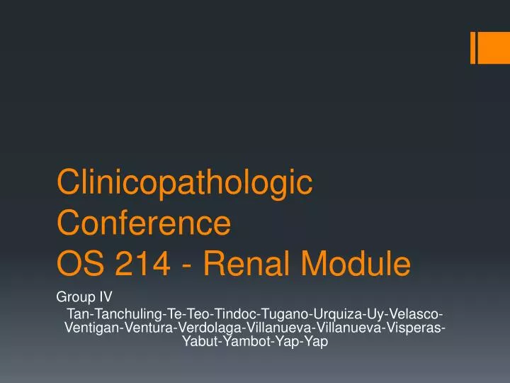 clinicopathologic conference os 214 renal module