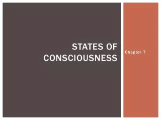 States of Consciousness