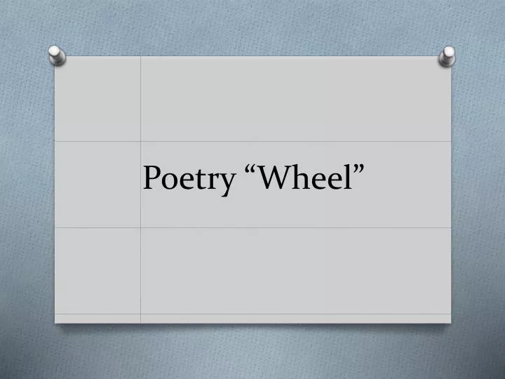 poetry wheel