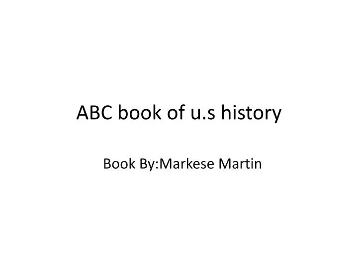 abc book of u s history