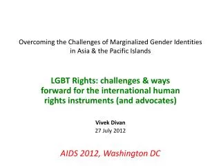 Overcoming the Challenges of Marginalized Gender Identities in Asia &amp; the Pacific Islands