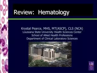 Review: Hematology