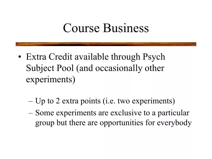 course business