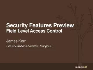 Security Features Preview Field Level Access Control