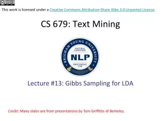 CS 679: Text Mining