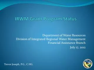 irwm grant program status