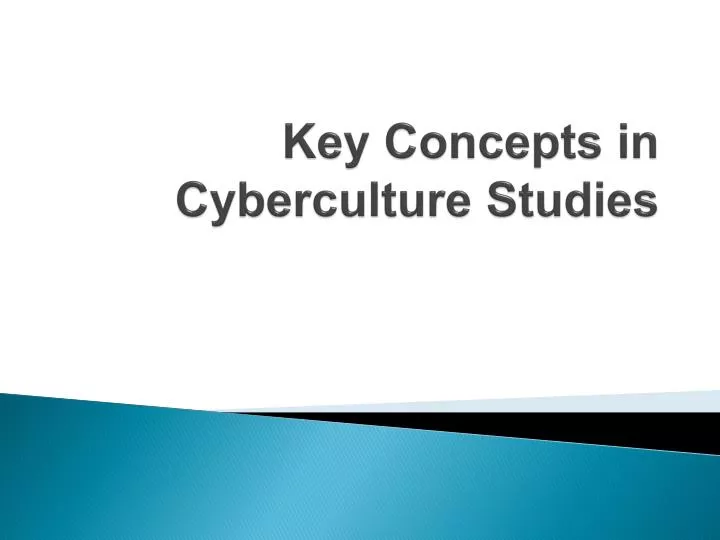 key concepts in cyberculture studies