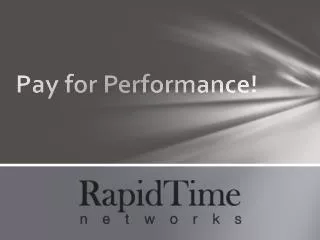 Pay for Performance!