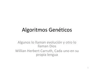 algoritmos gen ticos