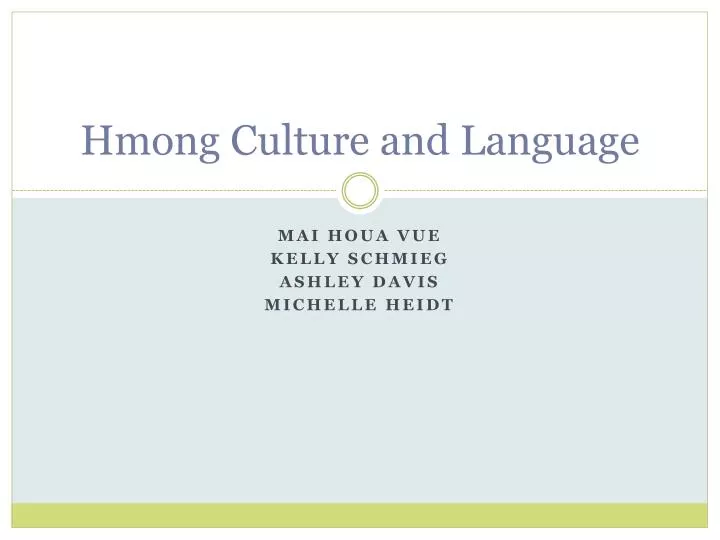 hmong culture and language