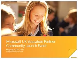 Microsoft UK Education Partner Community Launch Event