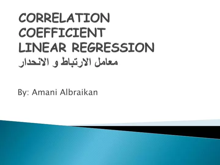 correlation coefficient linear regression
