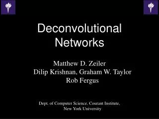 Deconvolutional Networks