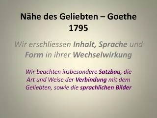 wir erschliessen inhalt sprache und form in ihrer wechselwirkung