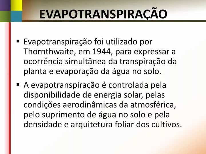 evapotranspira o