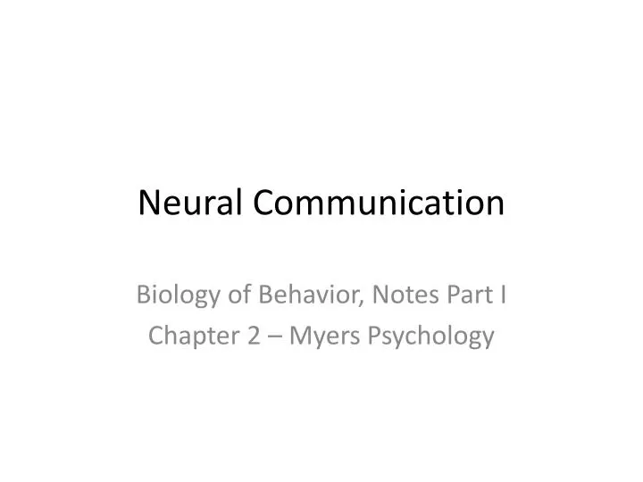 neural communication