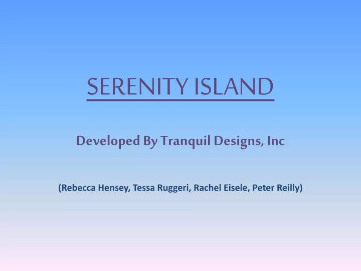 serenity island