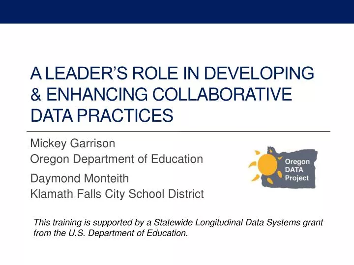 a leader s role in developing enhancing collaborative data practices