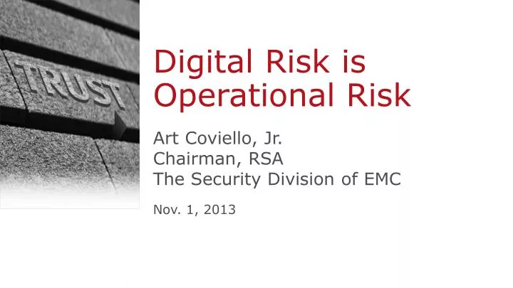 digital risk is operational risk