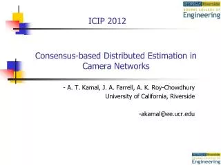 Consensus-based Distributed Estimation in Camera Networks