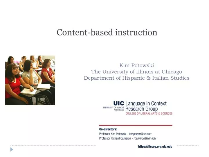 content based instruction