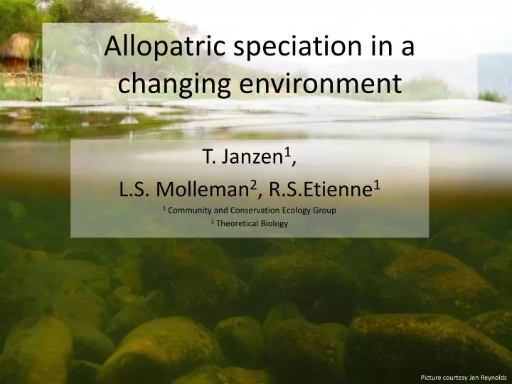 allopatric speciation in a changing environment