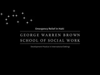 Emergency Relief in Haiti