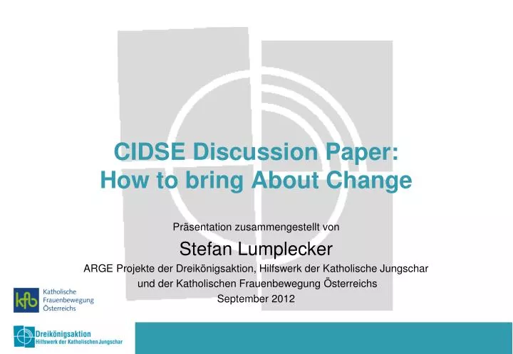 cidse discussion paper how to bring about change