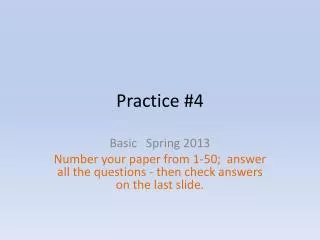 Practice #4