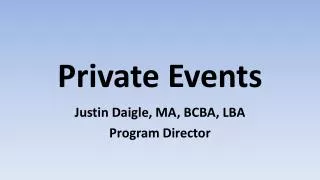 Private Events