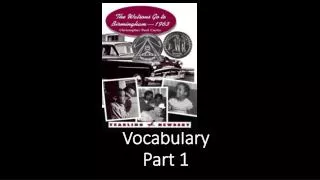 Vocabulary Part 1