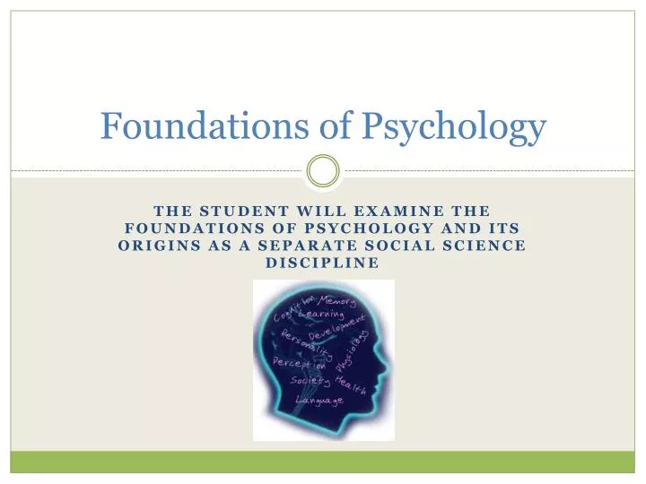 foundations of psychology