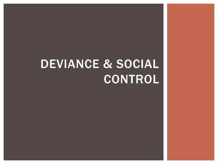 deviance social control