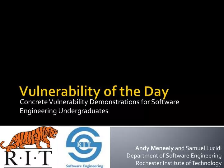 concrete vulnerability demonstrations for software engineering undergraduates